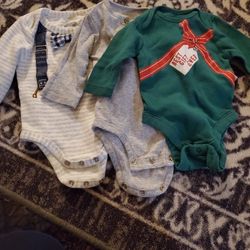 Baby Boy Bodysuits Size 0-3months 