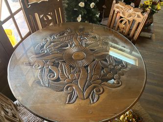 Hand Carved Dining Set  Thumbnail