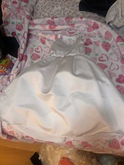 David’s Bridal satin children’s dress
