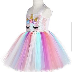 Dreams Sequins Unicorn Tutu Dress for Girls 5-6 Years