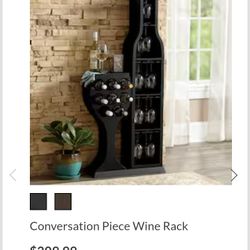 Offer of 8 bottle wine rack and 8 glasses....excellent for your kitchen, dining room and living room...