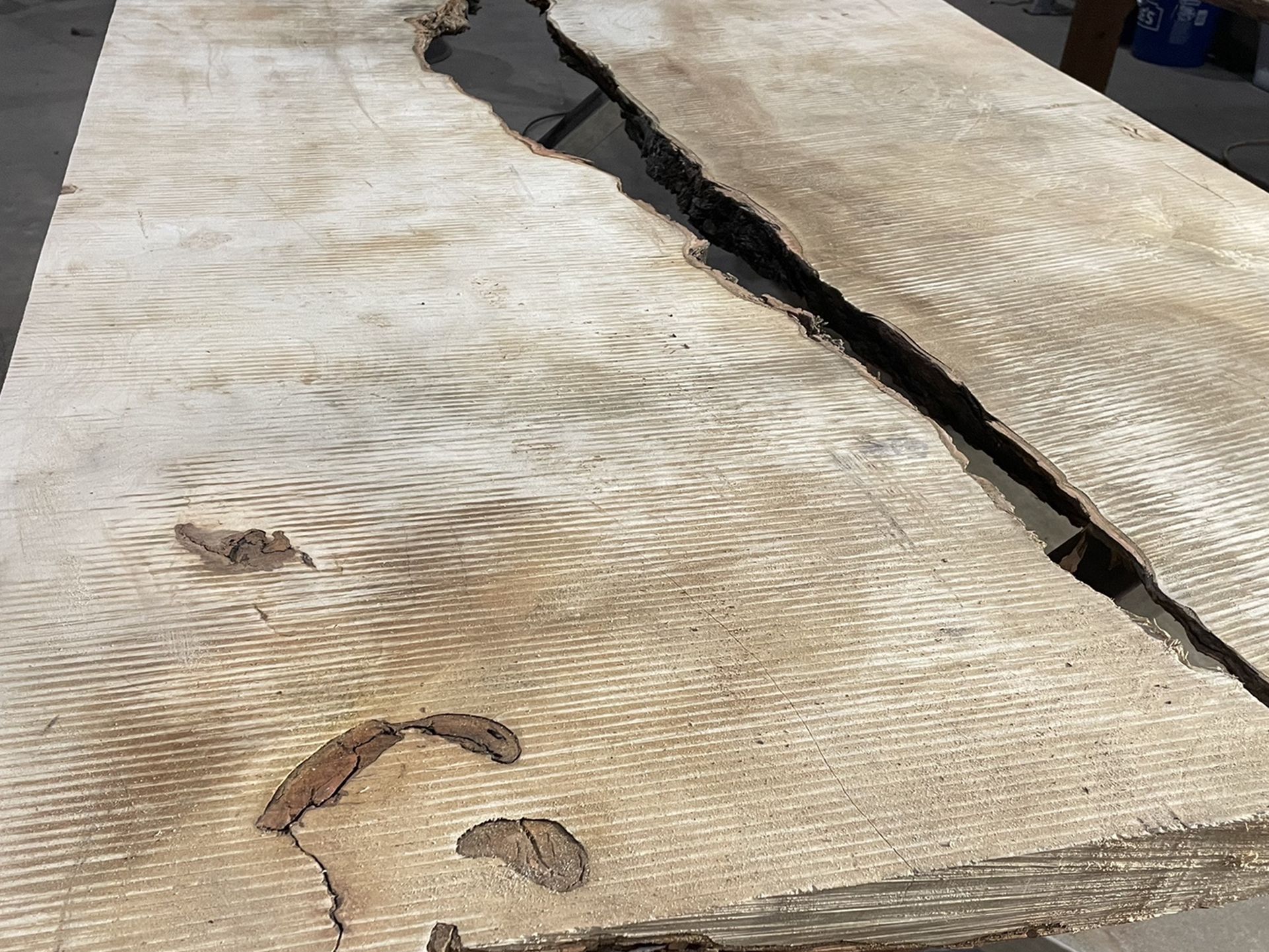 Roughed In Maple River Table Dining Table.