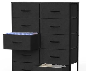 Dresser with fabric drawers