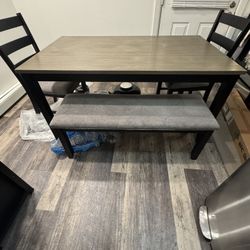 Dining Table With Bench And 4 Tables 