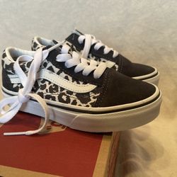 Vans Old Skool Leopard Asphalt US Juniors Size 11