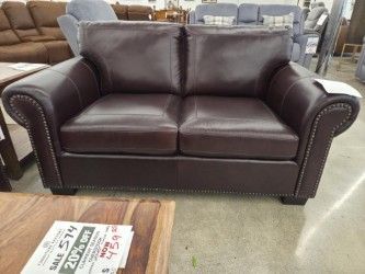 NOW 40% OFF! Cassidy Burgundy Loveseat