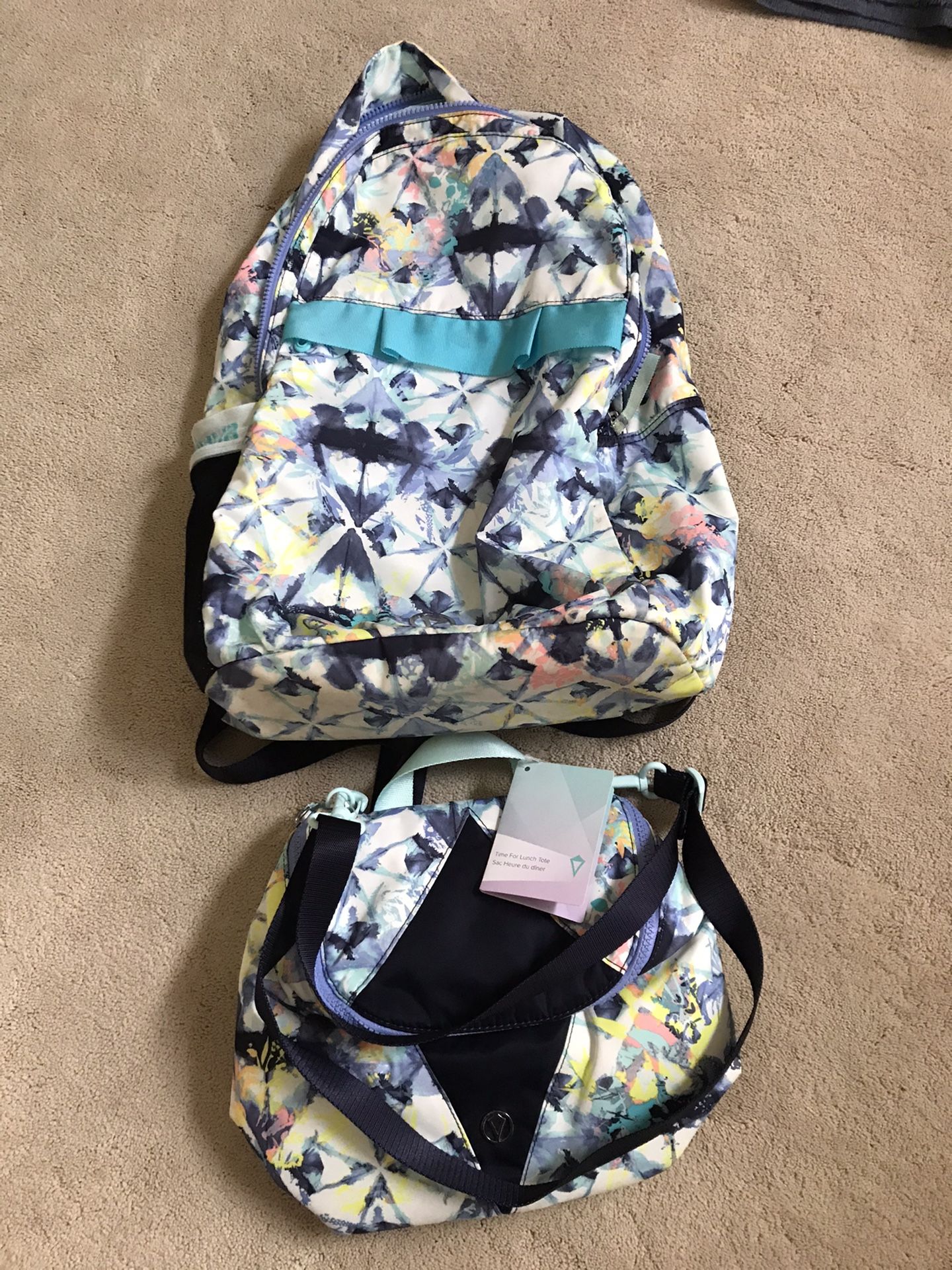 Ivivva backpack and lunch tote