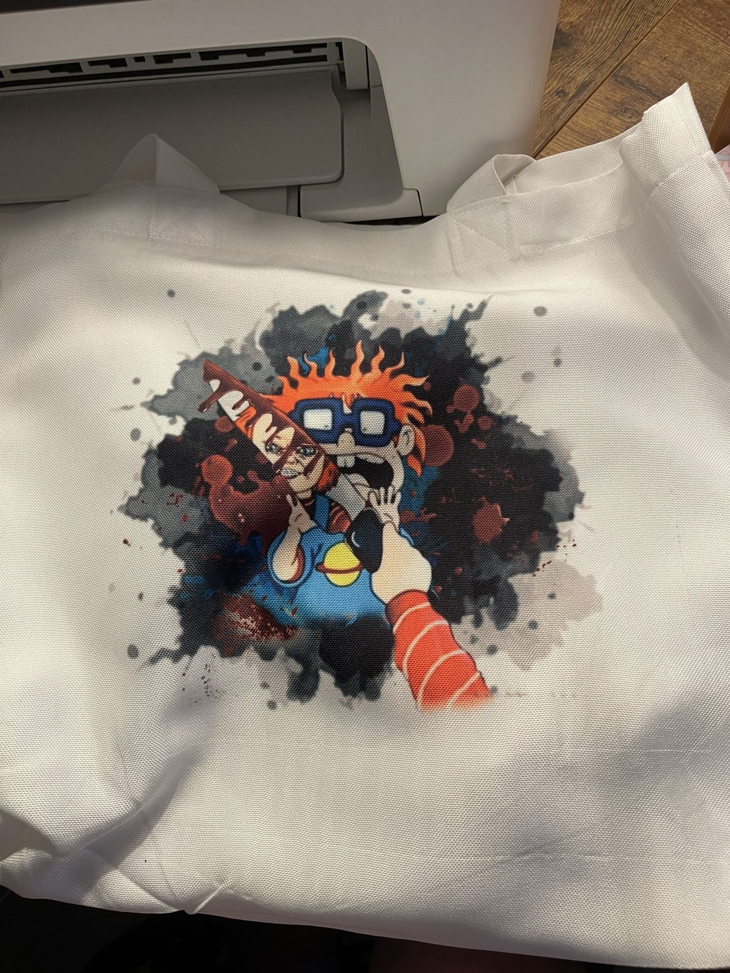 Chuckie Meets Chuckie White Tote