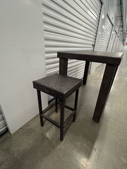 Patio wicker table