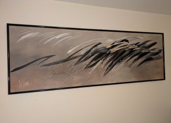 Large Lee Reynolds (Vanguard Studios) Abstract Painting, 6 ft x 2 ft