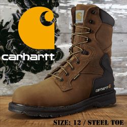 New CARHARTT Men's CMW8200 8" Steel Toe Work Boots Size: 12
