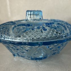 Vintage Indiana Glass Covered Candy/Trinket Dish