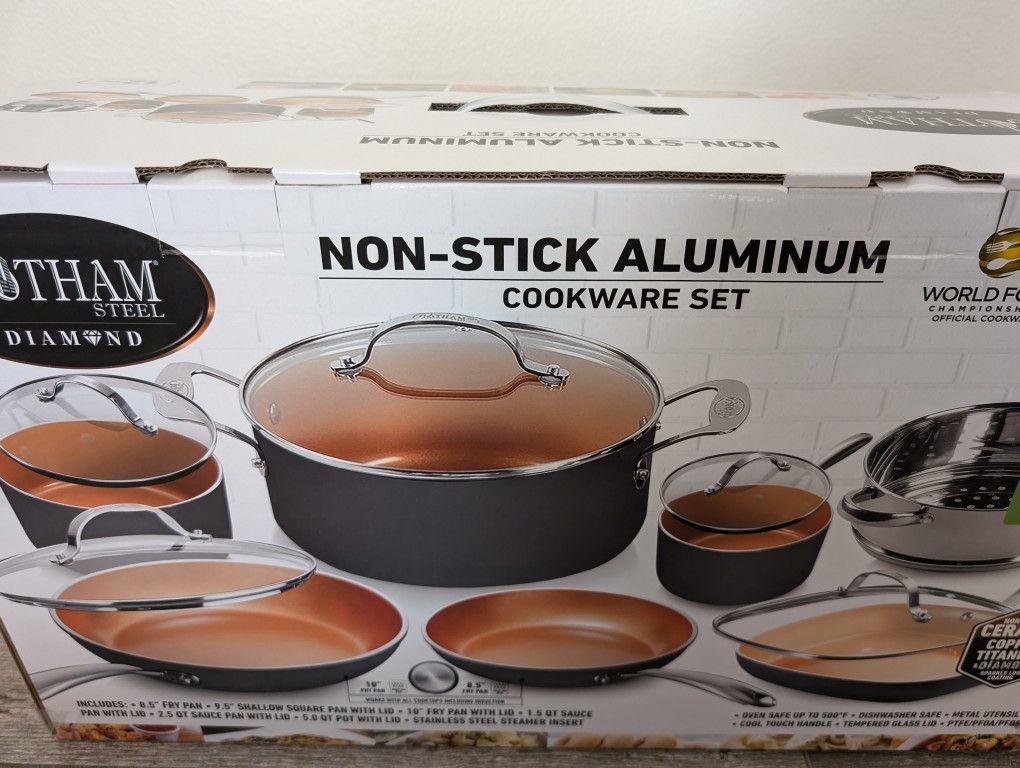 Gotham Steel 12 Pcs Ceramic Graphite Cookware Set !New!