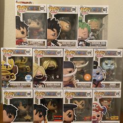 Funko Pop One Piece 13 Mega Lot Commons, Exclusives & Chase