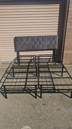Queen headboard w/metal frame