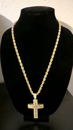 Gold over cross set