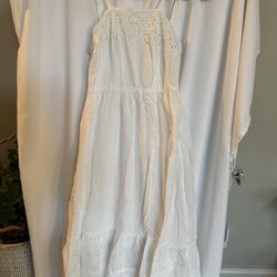 Women’s White Spaghetti Strap Dress, Japana Size Small 