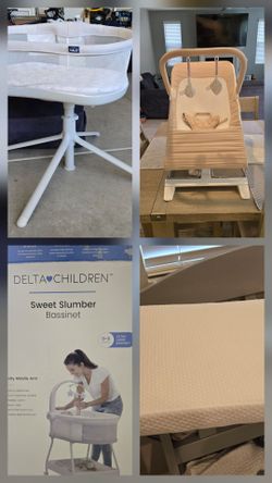 Baby bundle-Halo+Delta-Bouncer-Organic mattress-$95