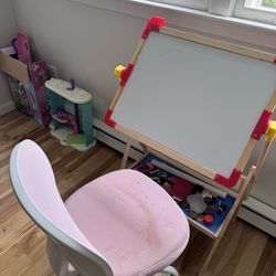 White Board and Office Chair For Kids 