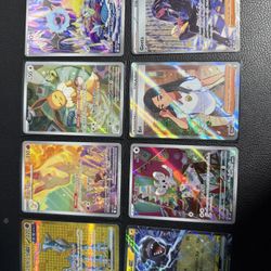 Lot of 8 Japanese & English Pokémon Cards - IR UR SR AR 