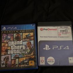 PS4 GTAV & Red Dead Redemption 2