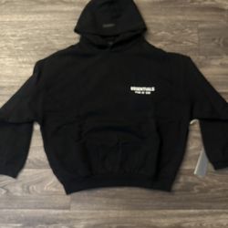 black and white essentials hoodie 
