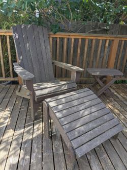 Wooden Adirondack Patio Set
