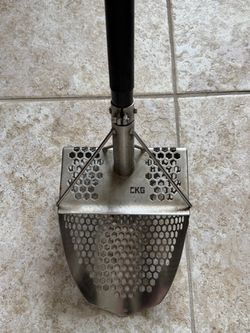 CKG 11” x 8” Stainless Steel Sand Scoop with Carbon Fiber Handle