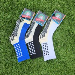 3-PAIS OF SOCKS SOCCER GRIP BASKETBALL SPORTS CALCETAS ANTIDESLIZANTES