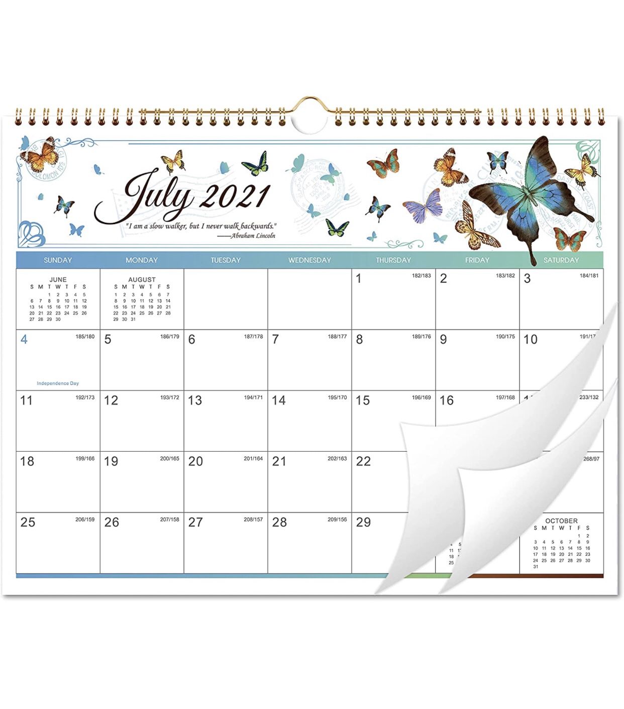 Monthly Wall Calendar 2021-2022 from Jul 2021 - Dec 2022