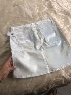 Good American Iridescent Mini Skirt New
