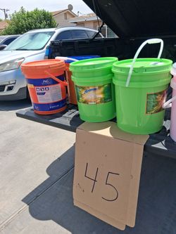 Detergent and softener 45 dollars per bucket