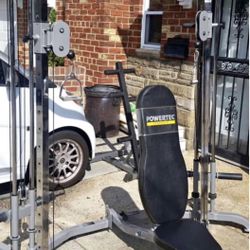 Powertec Cable Machine And Adjustable Bench 