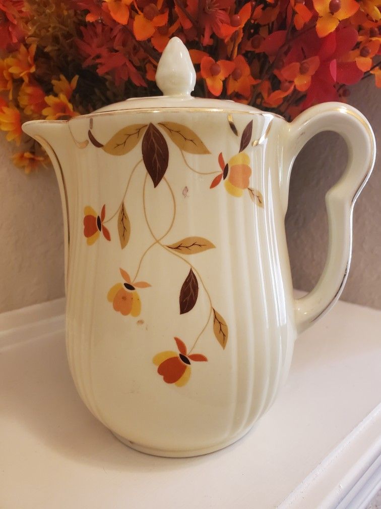 Hall's Superior Jewel Autumn Leaf Collection Coffee Pot
