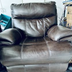 Leather Recliner Wall Hugger