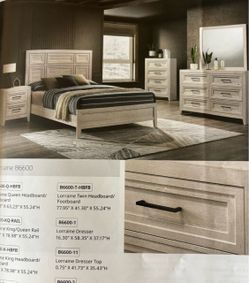4- Pc Bedroom set Dresser,Mirror  Nightstand (1) Queen size bed frame  Not including Mattress and Box Sp