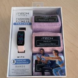 iTECH Active 2 Fitness Tracker with 3 Resistance Bands – New (Pick Up Only)