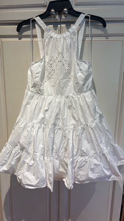 And Now This white cotton dress size M straps adjust
