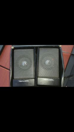 Portable speakers. Radio shack.