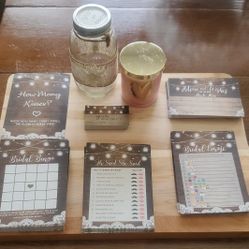 Bridal Shower Games, Jar, & Candle