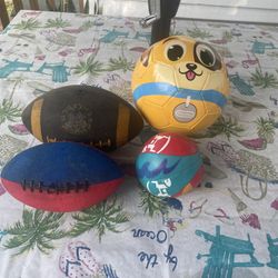 Lot Of 4 Childrens Balls