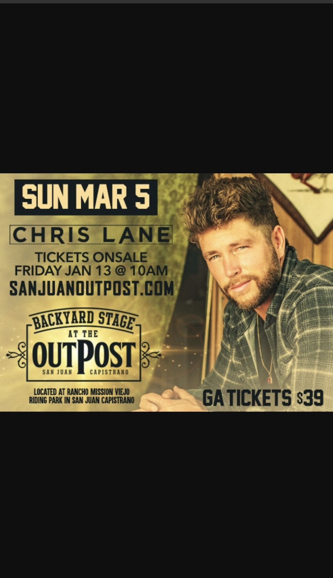 2 Chris Lane Tickets San Juan Outpost