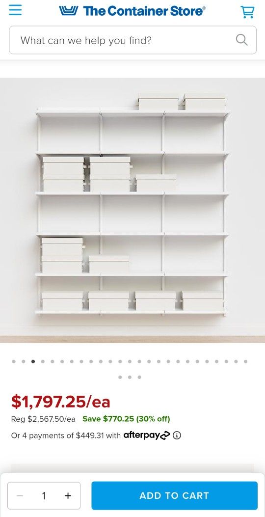 ELFA Wall Shelving In White