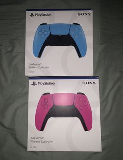 PS5 Controller Blue And Pink Controls