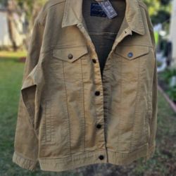 Men's Large Denim Flex Trucker Jacket Jachs