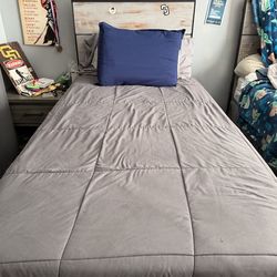 Twin size beds. Angle iron frames