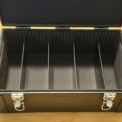 BRAND NEW - Large Black Sports Card TCG Carry Case - Adjustable Slots - Light - 2 Handles