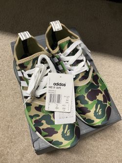 ADIDAS NMD_R1 BAPE (BA7326) Size US 8  Never Worn  Camo