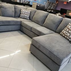 U Grey Sectional By Ashley...✅ We Take Payments.. ✅No Credit Needed 