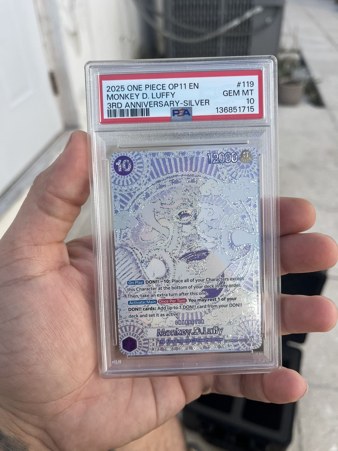 Silver Luffy Op11 One Piece Card